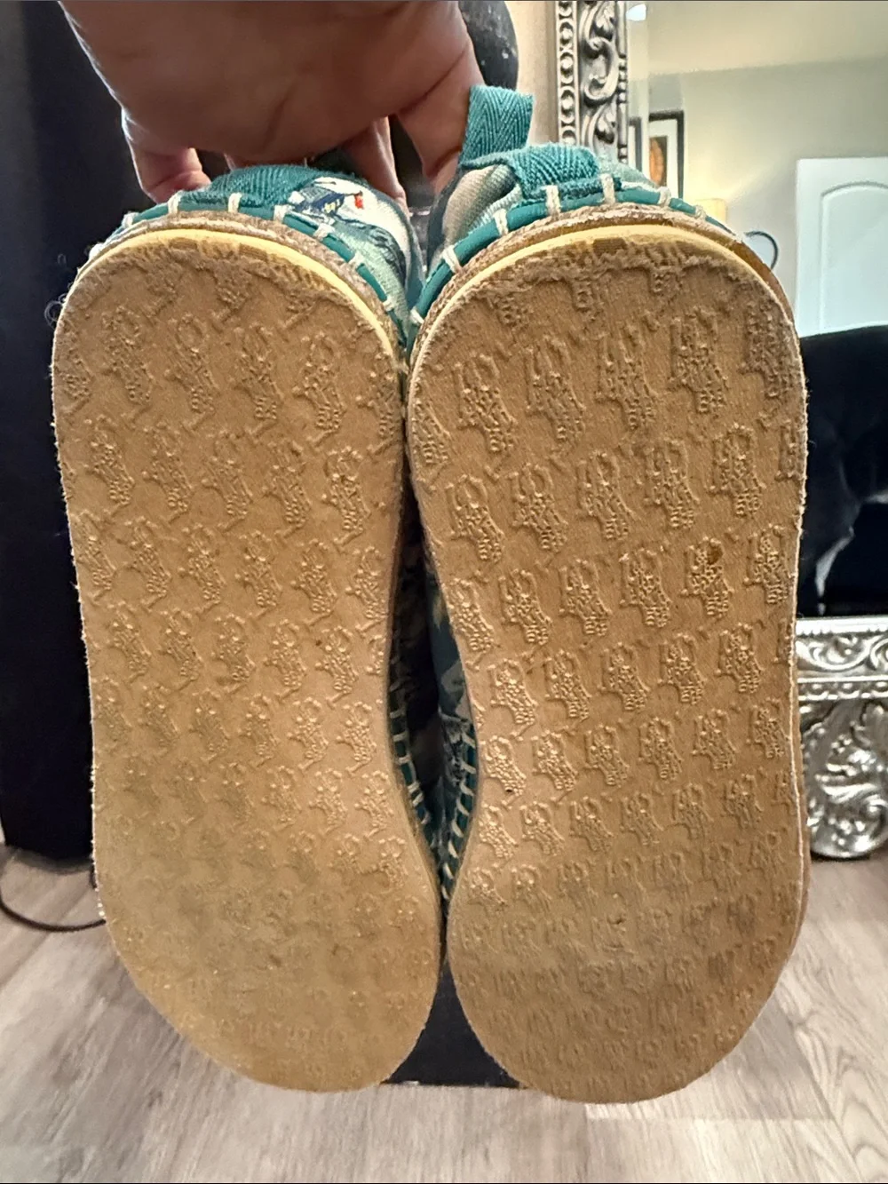 Polo by Ralph Lauren Teal Tropical Canvas Espadrilles - MENS Sz 10